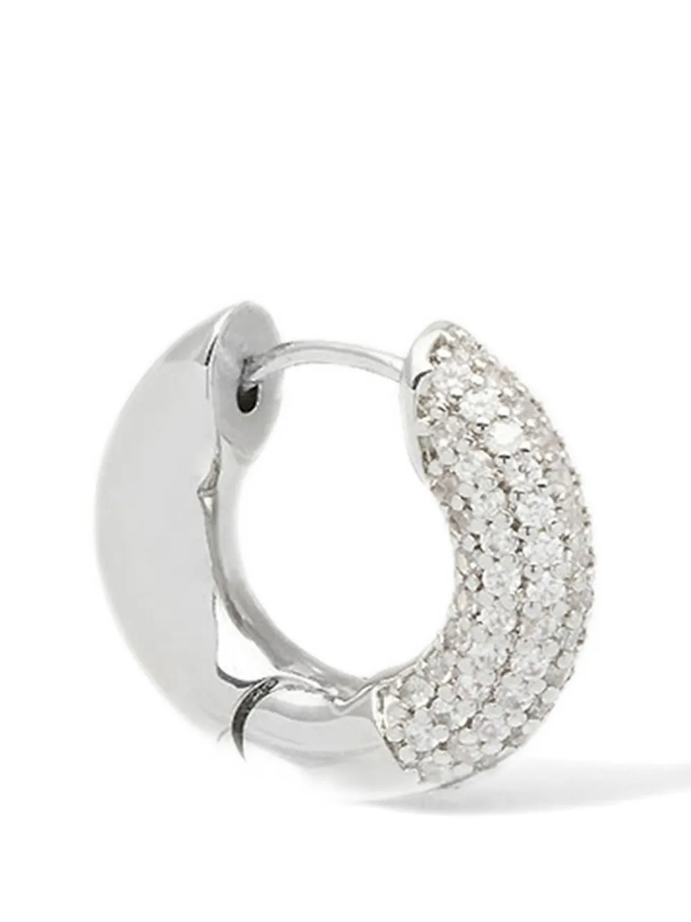 YOJ Huggie hoop earring - Argento