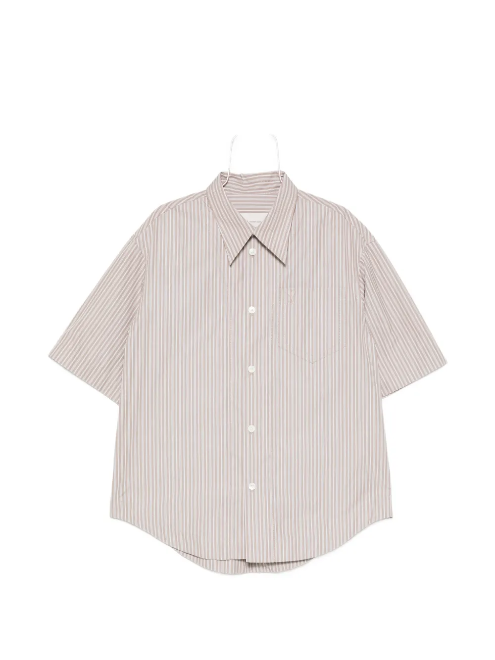 AMI Paris Ami de Coeur vertical-stripe shirt - Nude