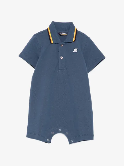 K Way Kids logo-patch polo-collar romper