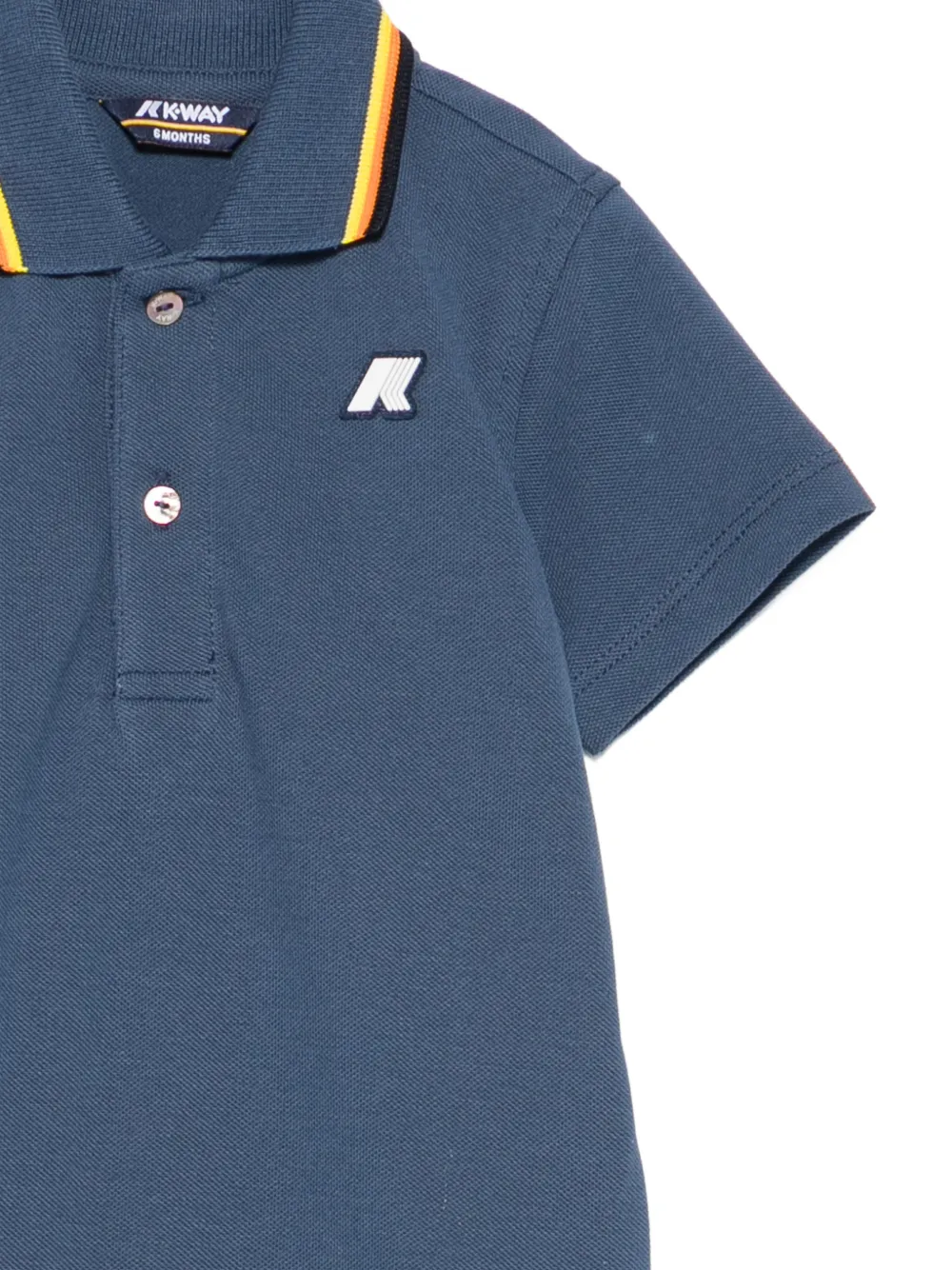 K Way Kids E. Dottie shorts met polokraag en logo-patch Blauw
