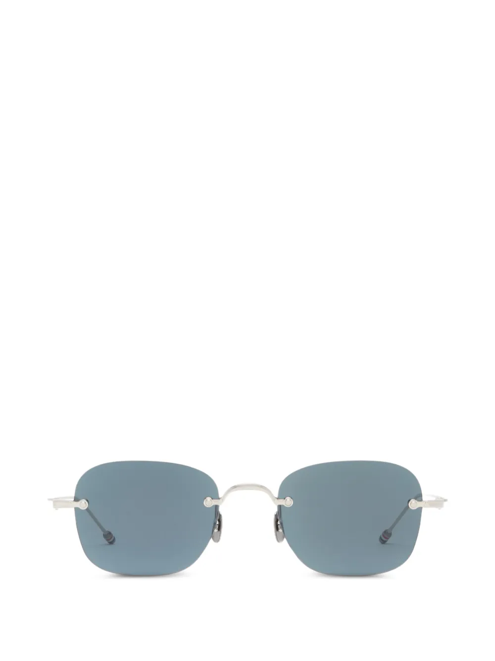 Thom Browne Eyewear rimless rectangular sunglasses - Argento