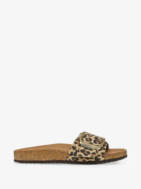 Geox Brionia R leopard-print buckle-detail slides