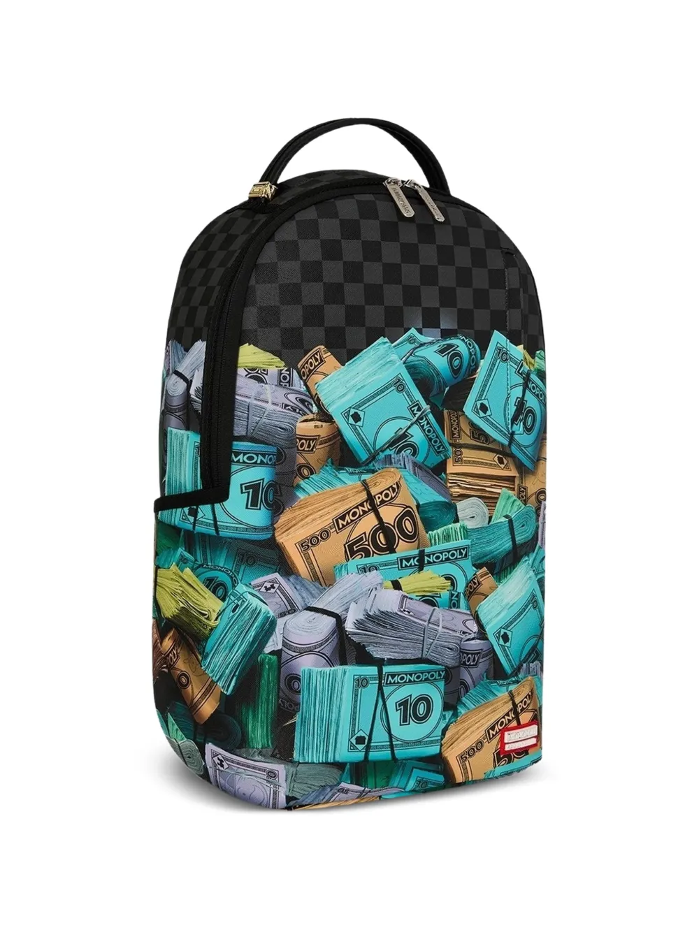 Sprayground Monopoly Stack Up geruite rugzak Zwart