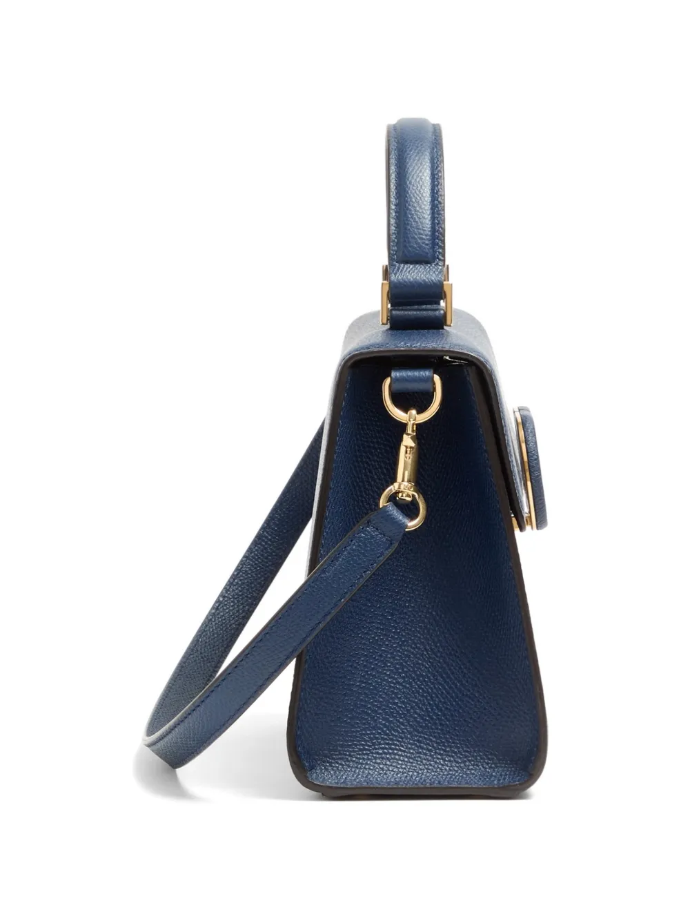 Valentino Garavani Vsling kleine handtas van korrelig kalfsleer Blauw