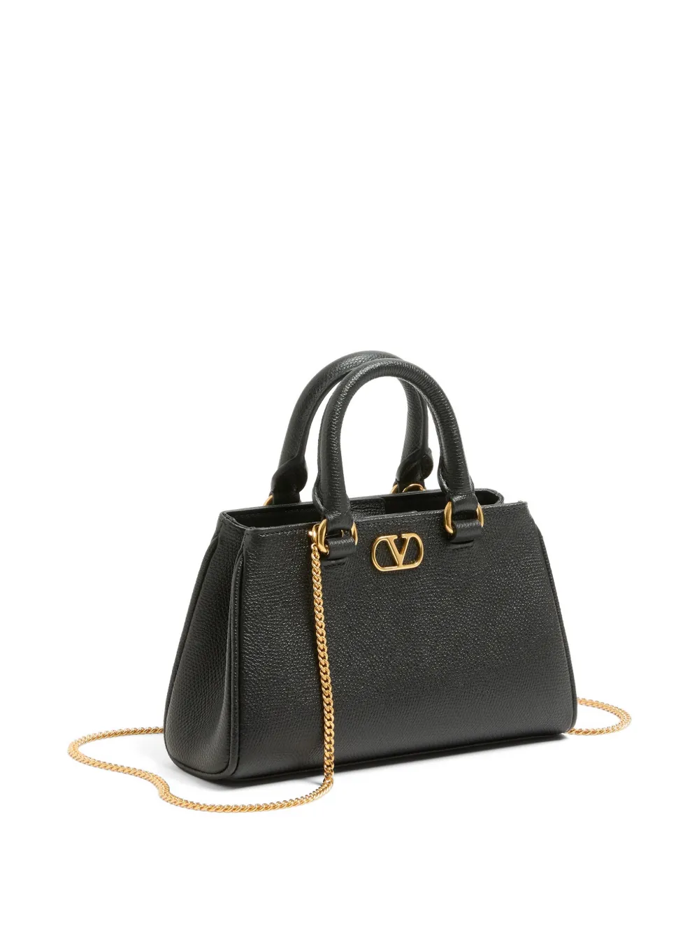 Valentino Garavani VLogo Signature mini-tas van korrelig kalfsleer Zwart