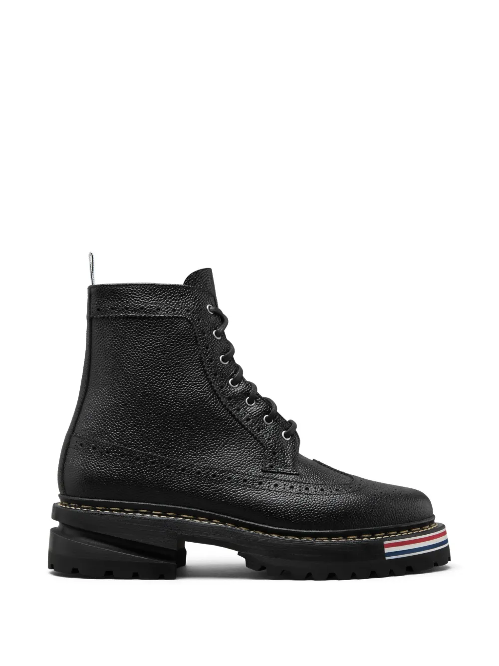 Thom Browne pebble grain hiking sole longwing boots Zwart