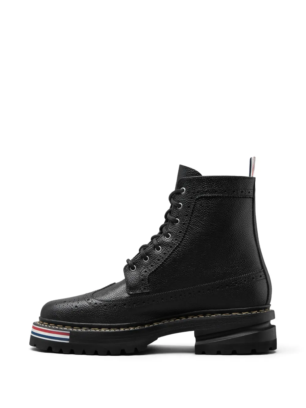 Thom Browne pebble grain hiking sole longwing boots Zwart