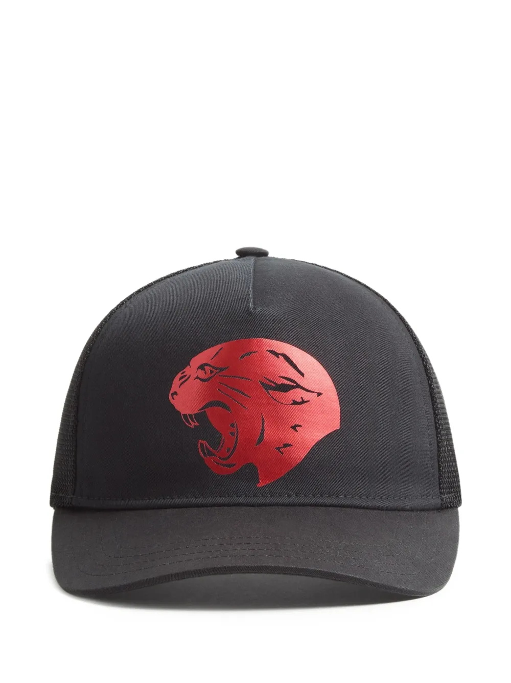 Valentino Garavani Cappello da baseball VLogo Signature in cotone con stampa pantera - Nero