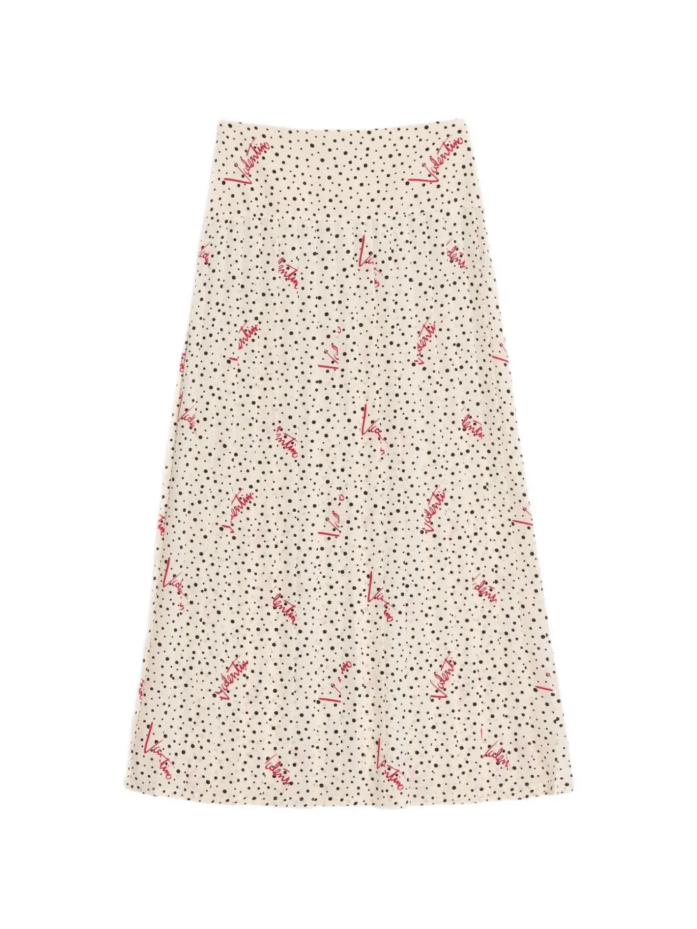Valentino Garavani Plusdepois bubble print crepe de chine skirt - Toni neutri