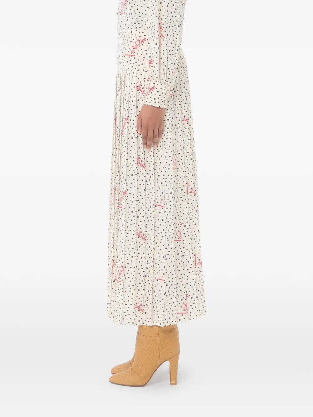 Valentino Garavani Plusdepois bubble print crepe de chine skirt - Toni neutri