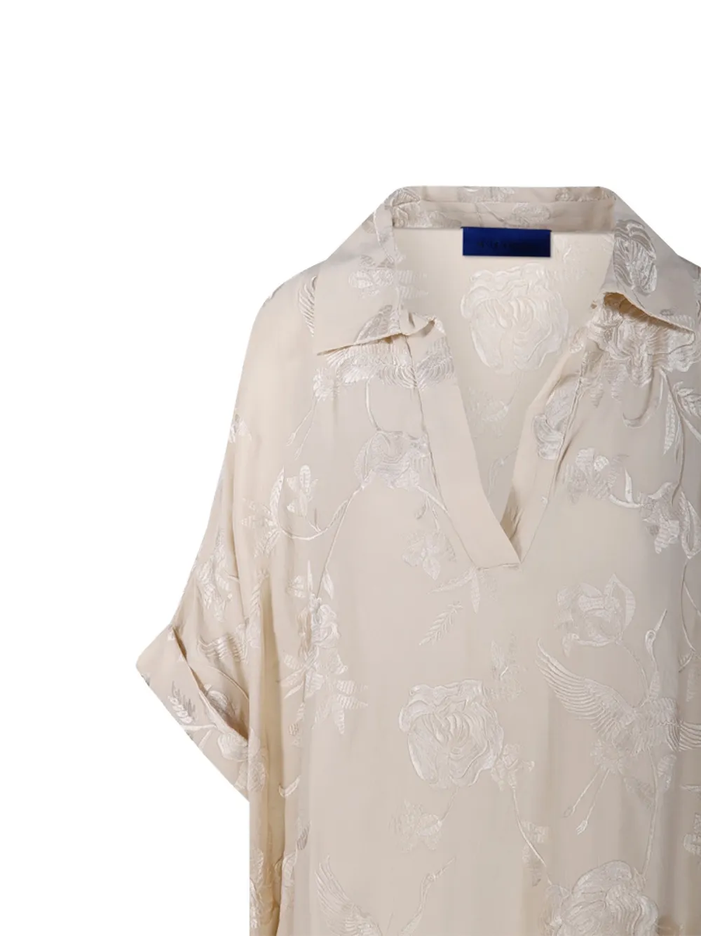 Mes Demoiselles Blouse met franje afwerking Beige