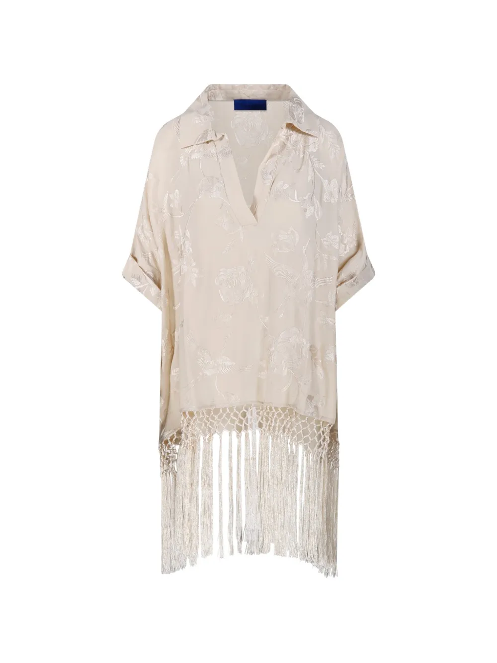 Mes Demoiselles fringe-trim blouse - Toni neutri