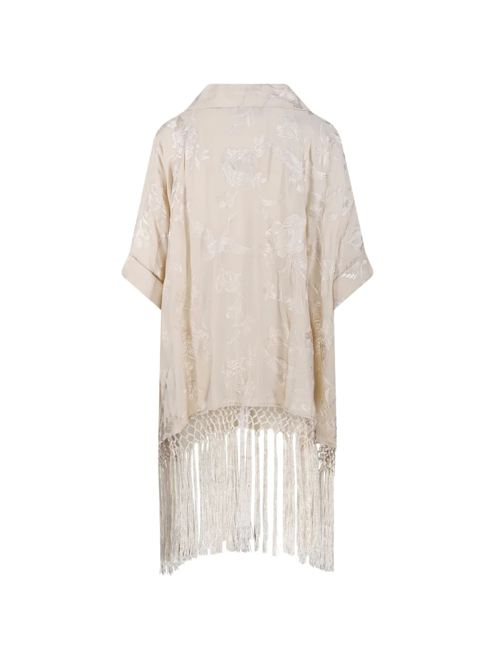 Mes Demoiselles Blouse met franje afwerking Beige