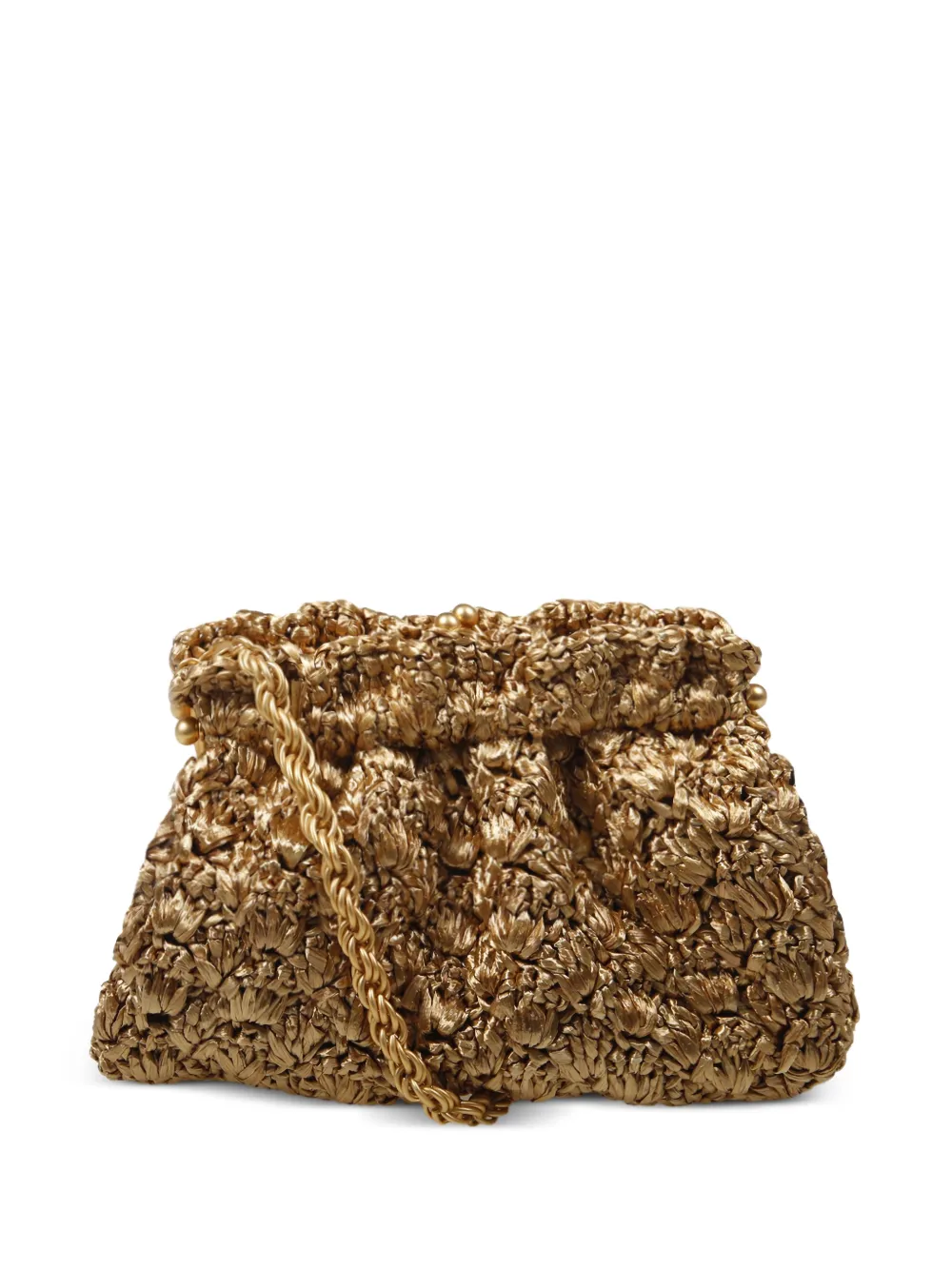 amato daniele Raviolo crochet clutch bag - Oro