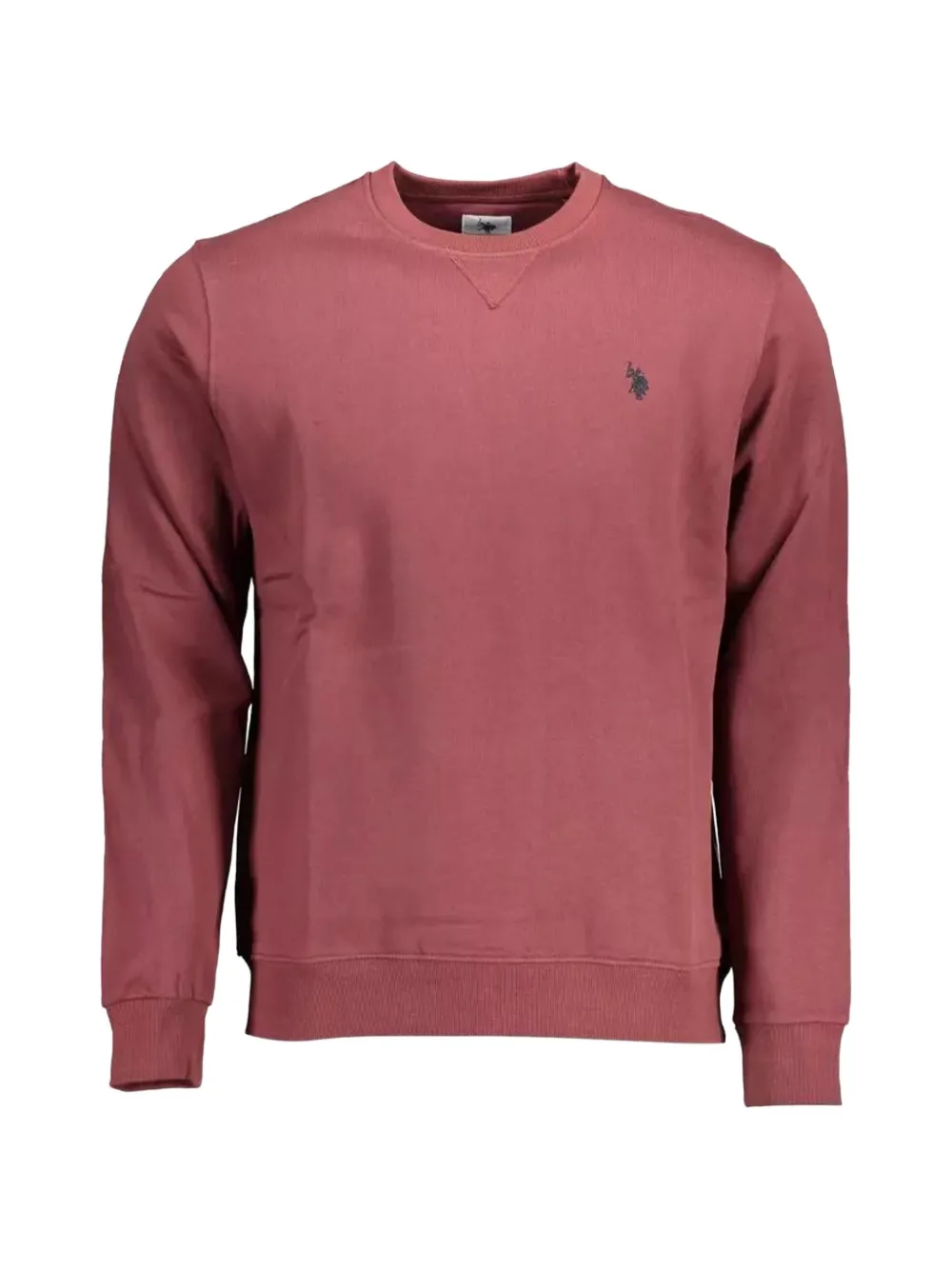 U.S. POLO ASSN. Felpa girocollo con logo ricamato - Rosso