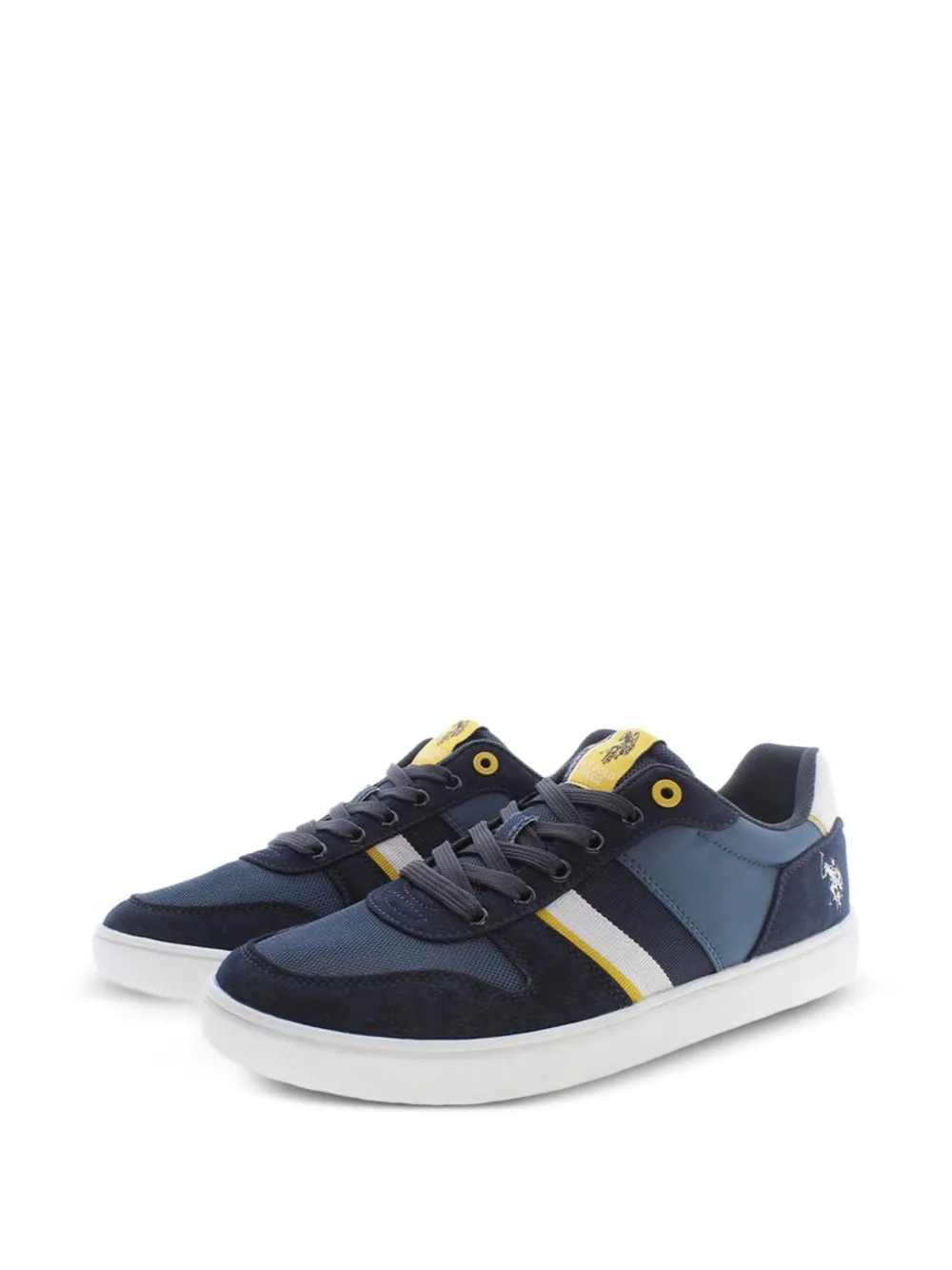 U.S. POLO ASSN. suede-panelled striped sneakers Blauw