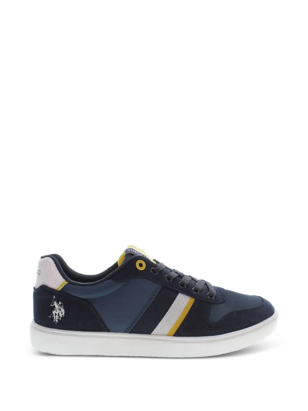 U.S. POLO ASSN. suede-panelled striped sneakers - Blu