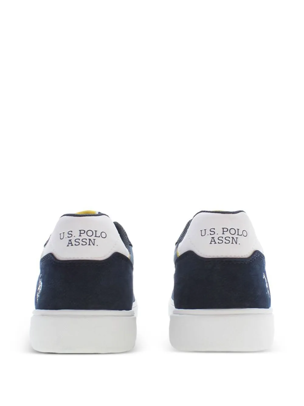 U.S. POLO ASSN. suede-panelled striped sneakers Blauw