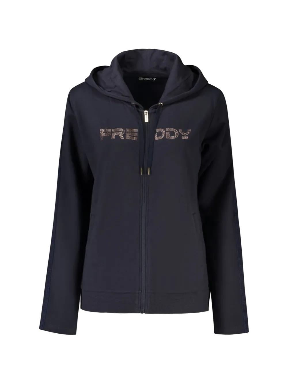 FREDDY logo-embellished zip-up hoodie - Blu