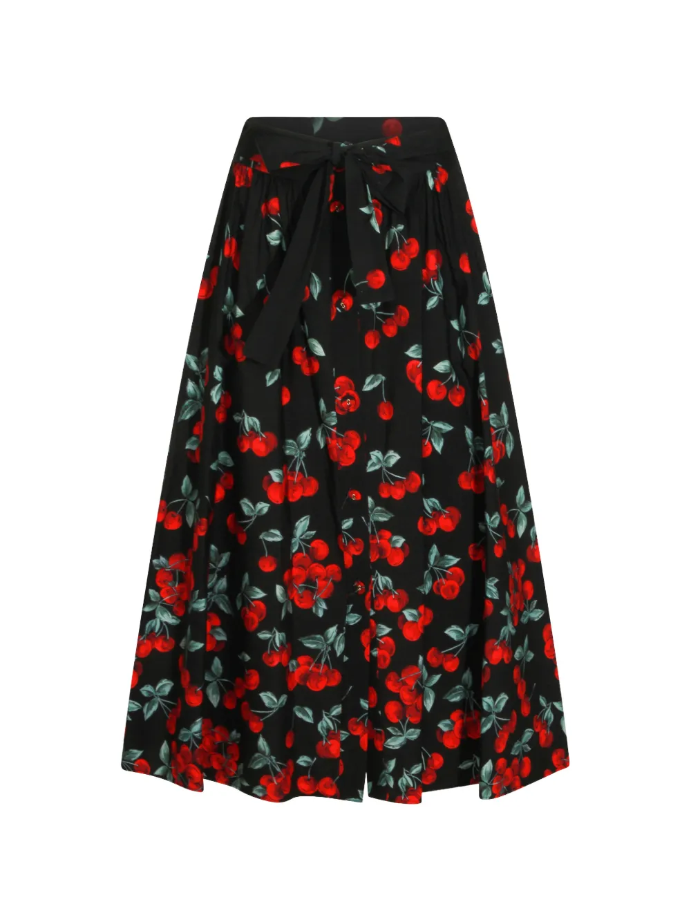 TWINSET cherry-print midi skirt - Nero