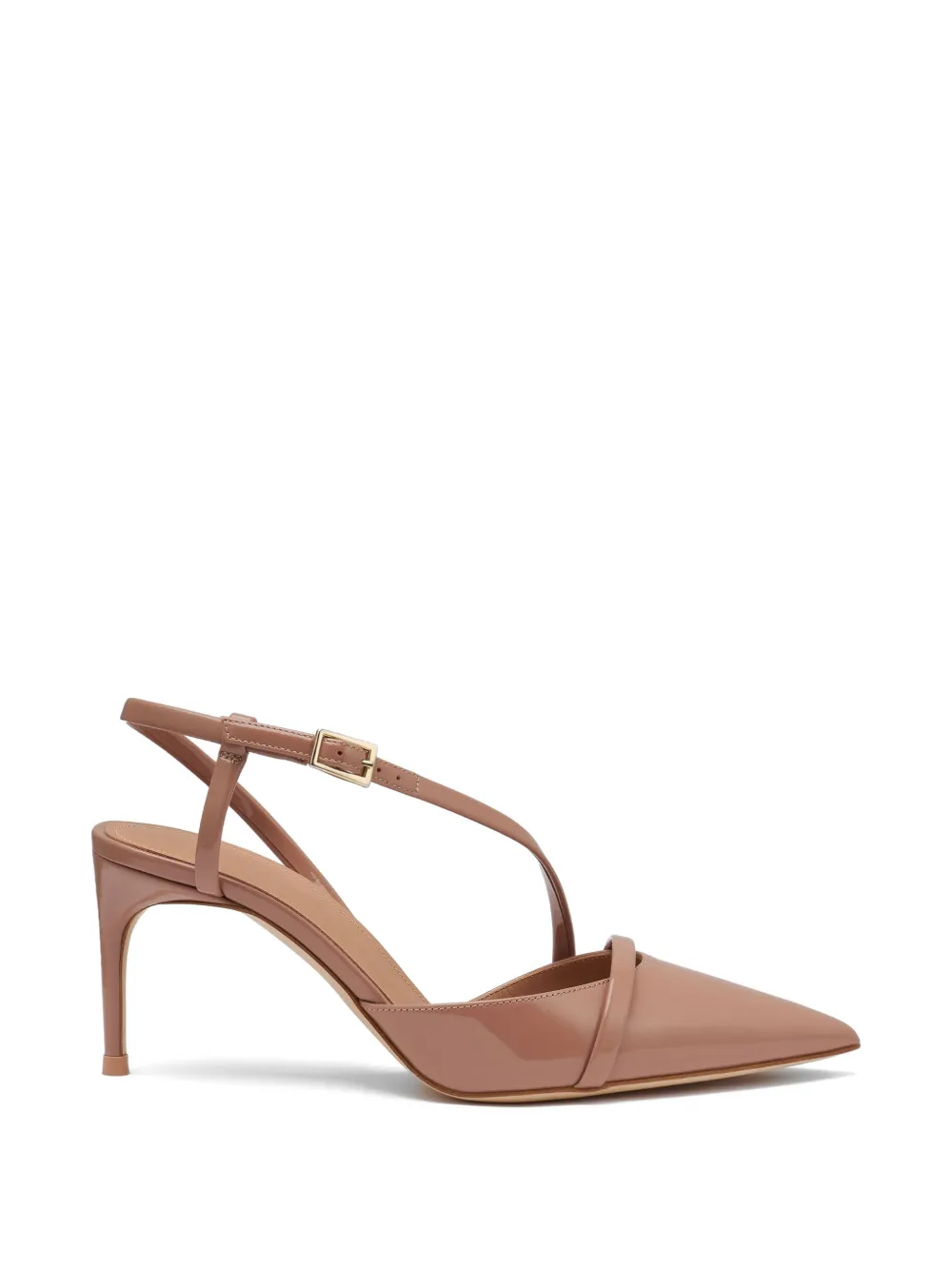 Malone Souliers Valeria patent-leather slingback pumps Beige