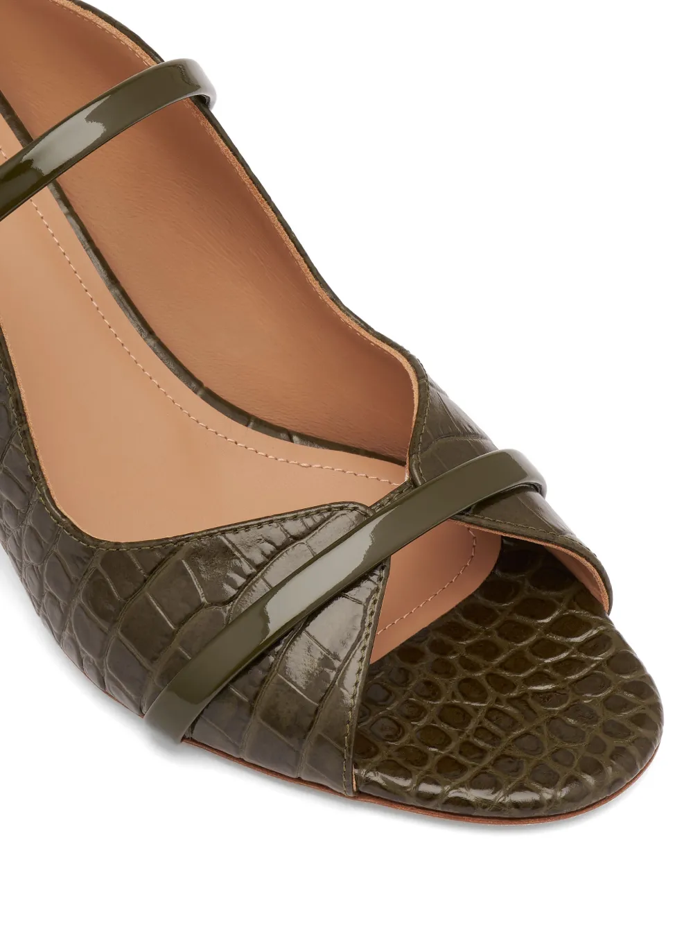 Malone Souliers Norah embossed leather sandals Groen