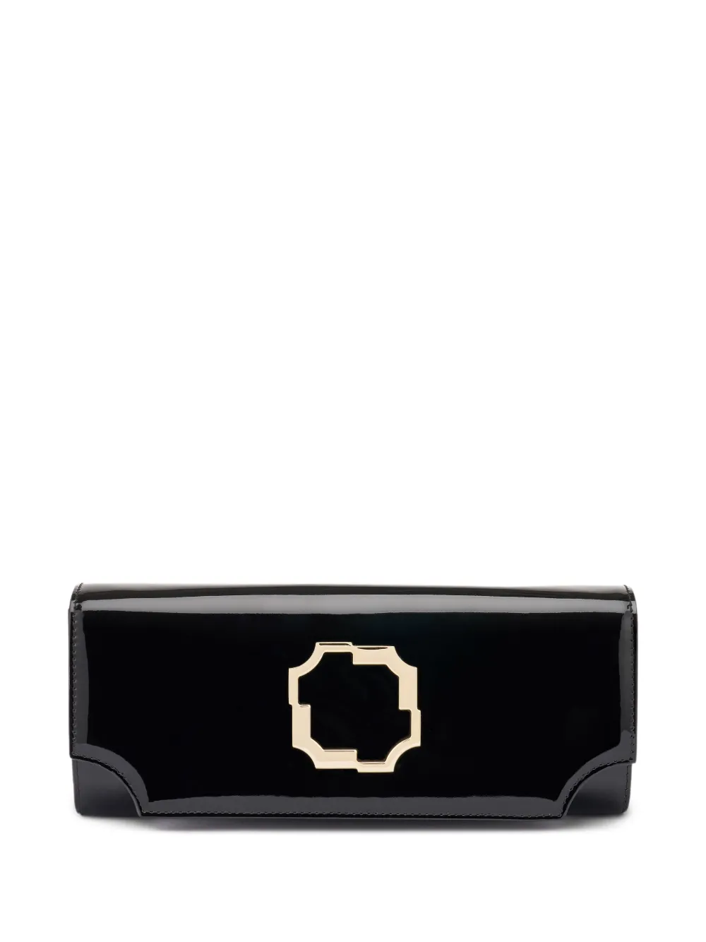 Malone Souliers Vivien Clutch aus Lackleder - Schwarz