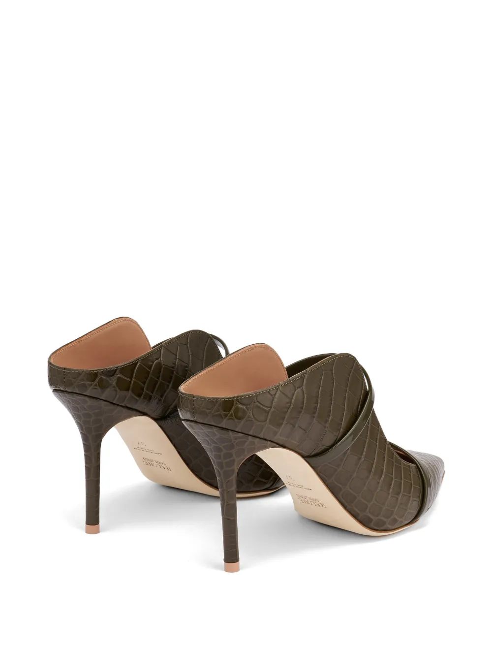 Malone Souliers Maureen croc-embossed leather mules Groen