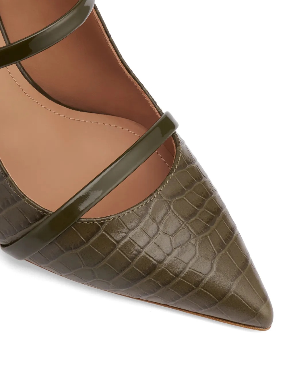 Malone Souliers Maureen croc-embossed leather mules Groen