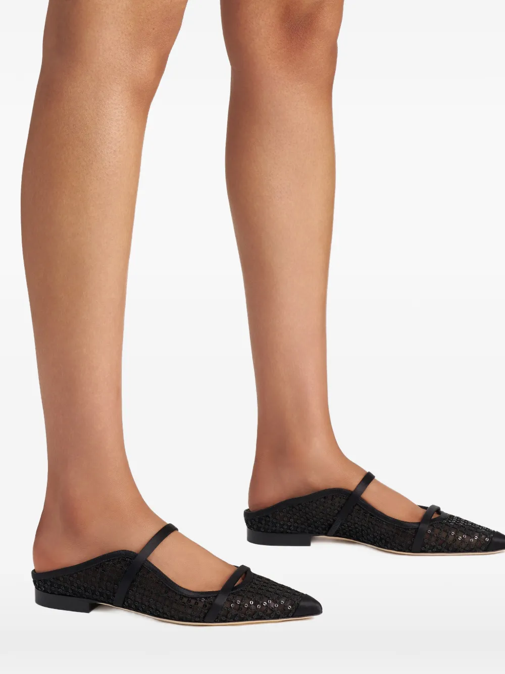 Malone Souliers Maureen muiltjes met pailletten Zwart