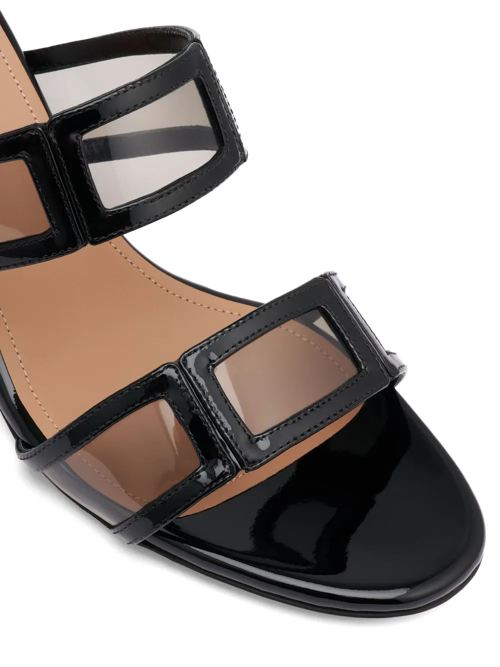 Malone Souliers Loulou patent sandals Zwart