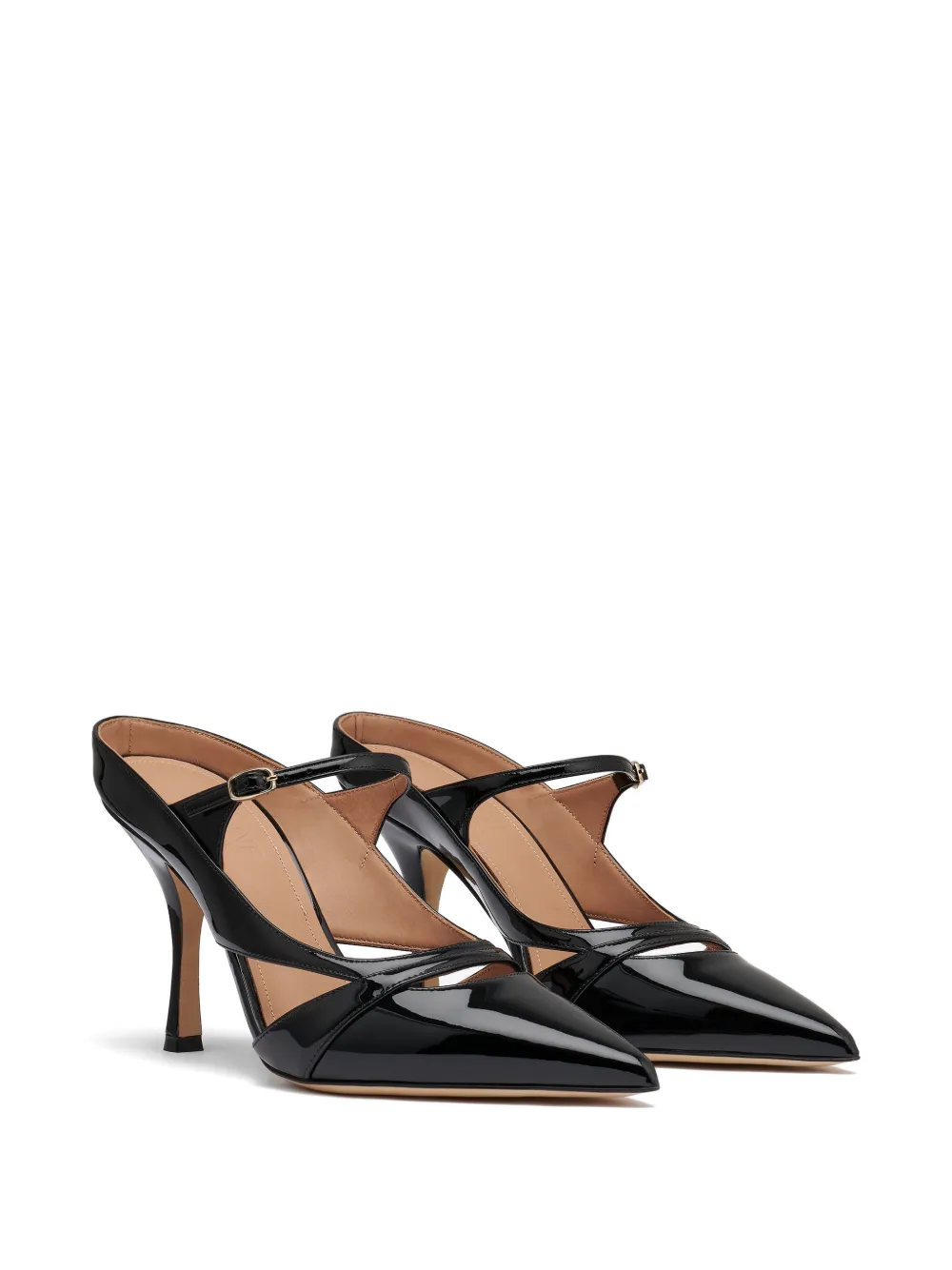 Malone Souliers Patty lakleren muiltjes Zwart