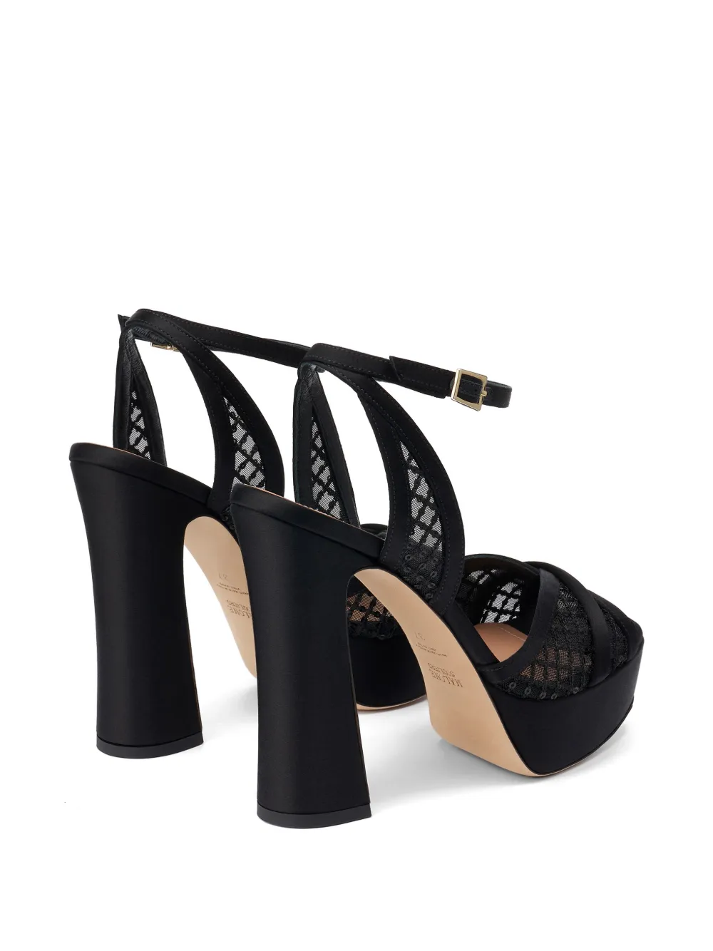 Malone Souliers Sylvie sequin-mesh sandals Zwart