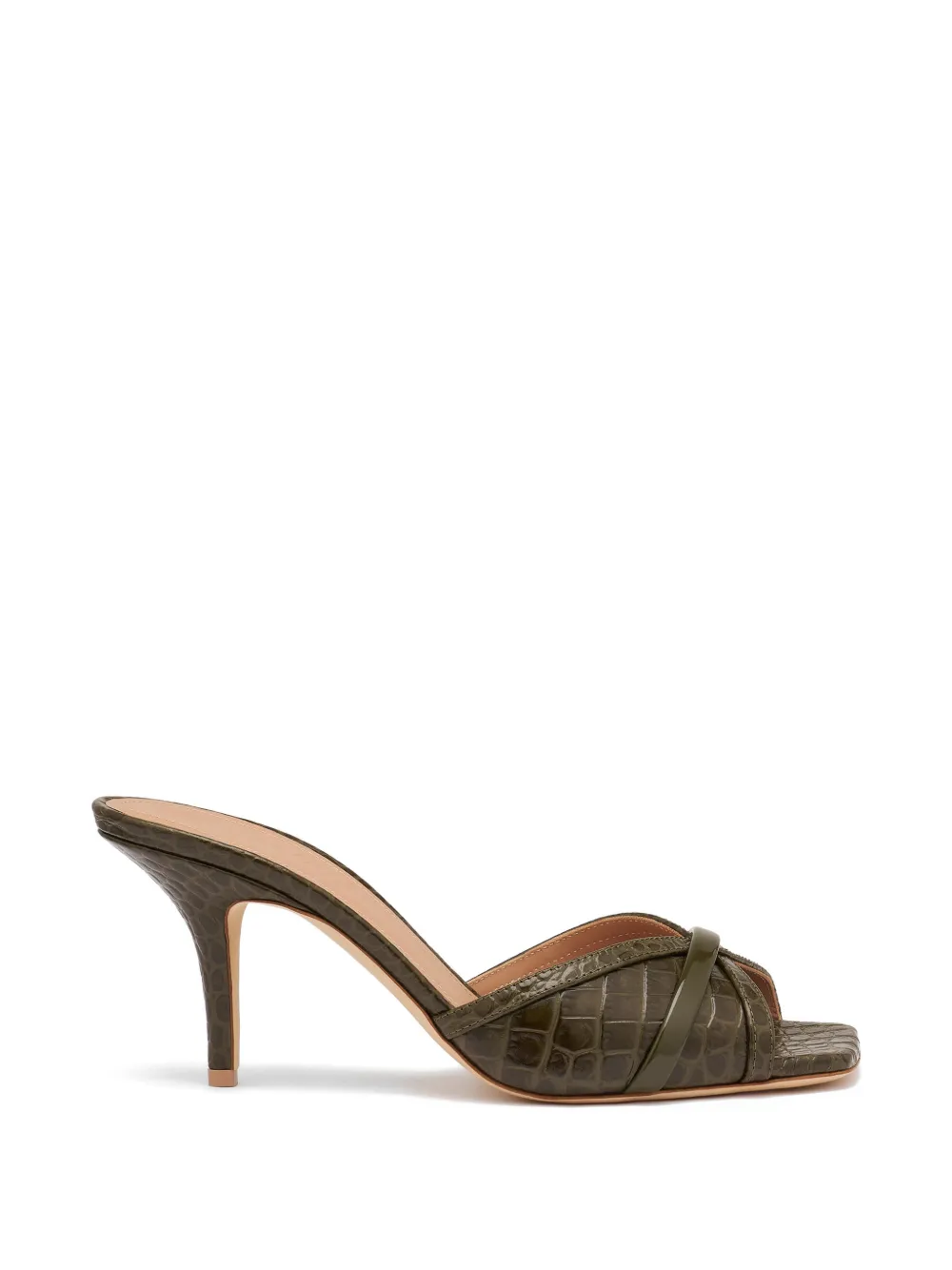 Malone Souliers Perla embossed leather sandals Groen