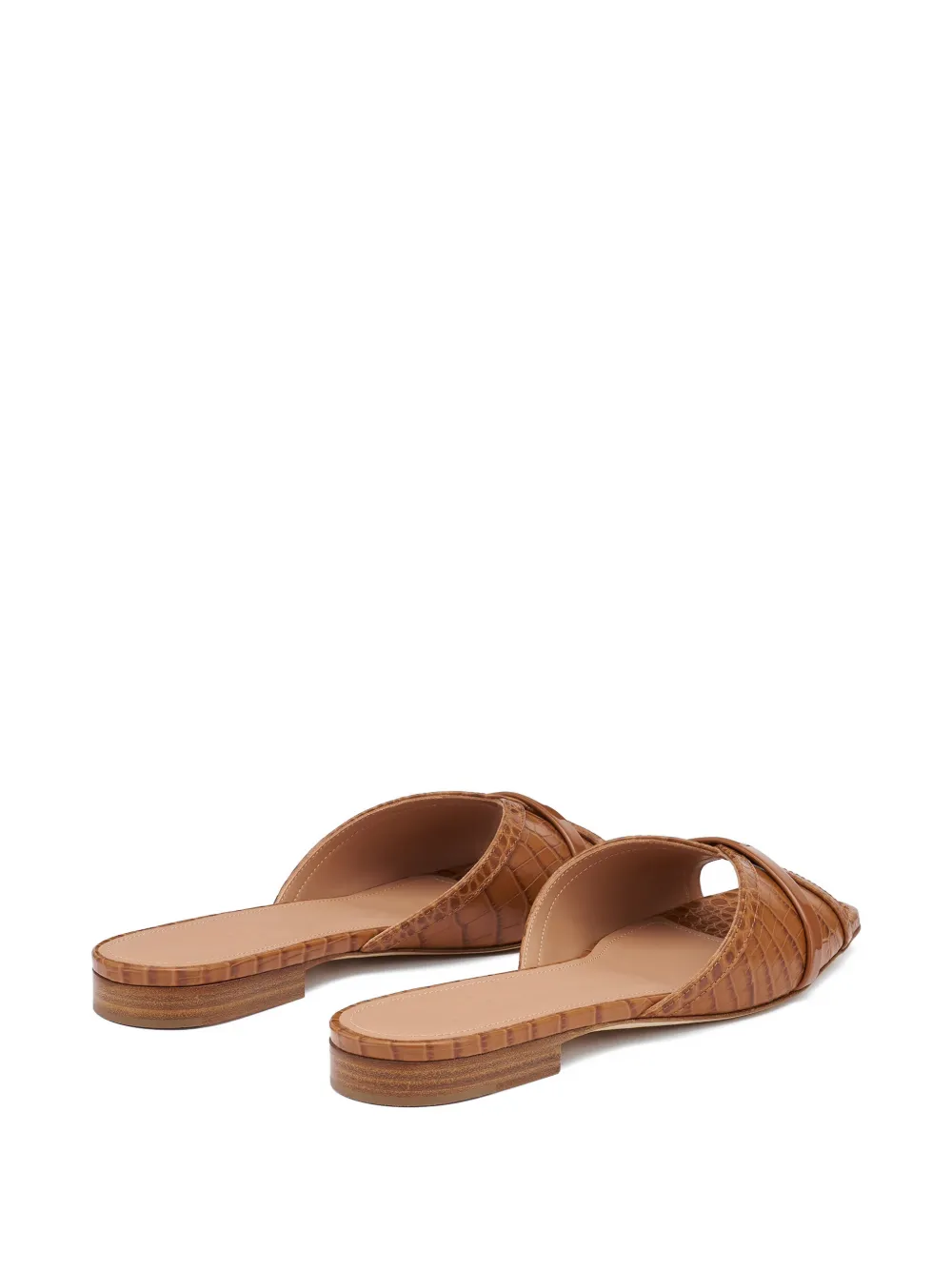 Malone Souliers Perla croc-embossed sandals Bruin