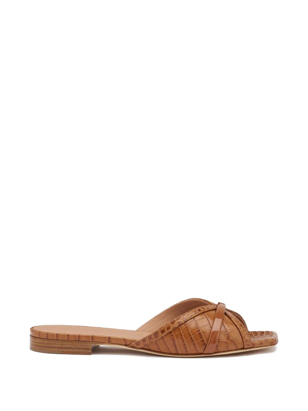 Malone Souliers Perla croc-embossed sandals Bruin