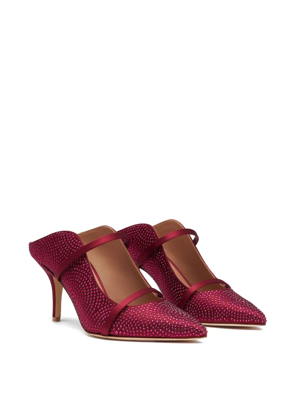 Malone Souliers Maureen crystal-embellished mules Rood
