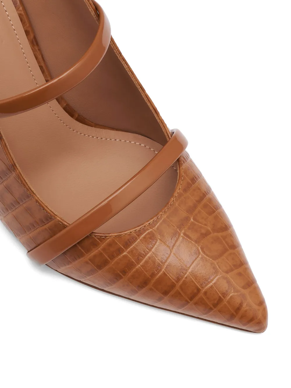 Malone Souliers Maureen embossed leather mules Bruin