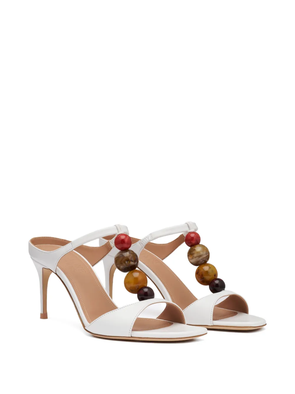Malone Souliers Lena bead-embellished sandals Wit