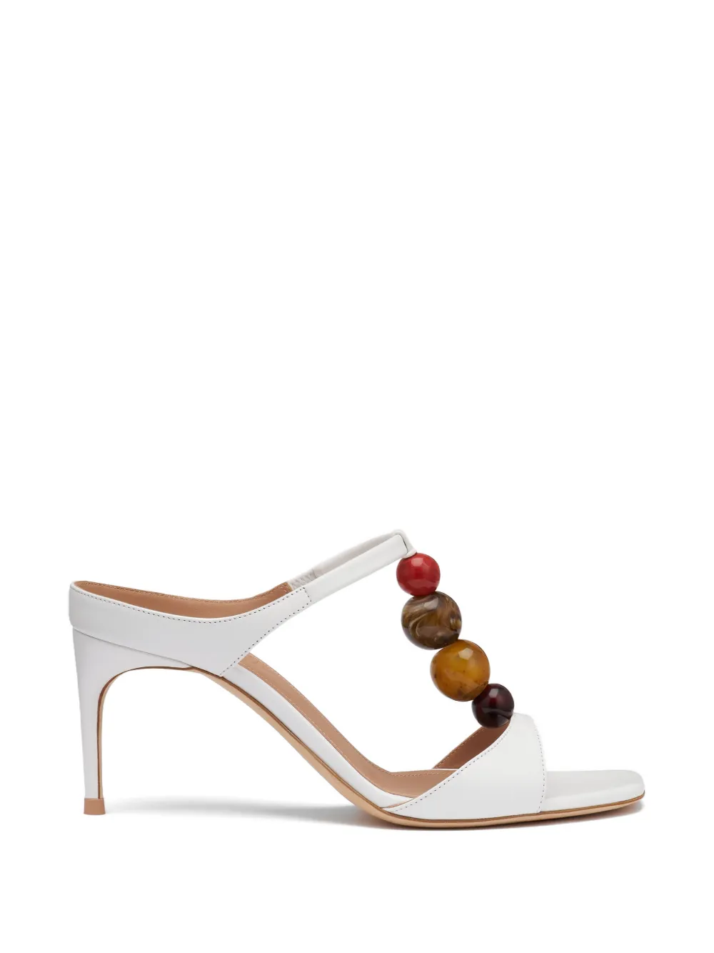 Malone Souliers Lena bead-embellished sandals - Bianco