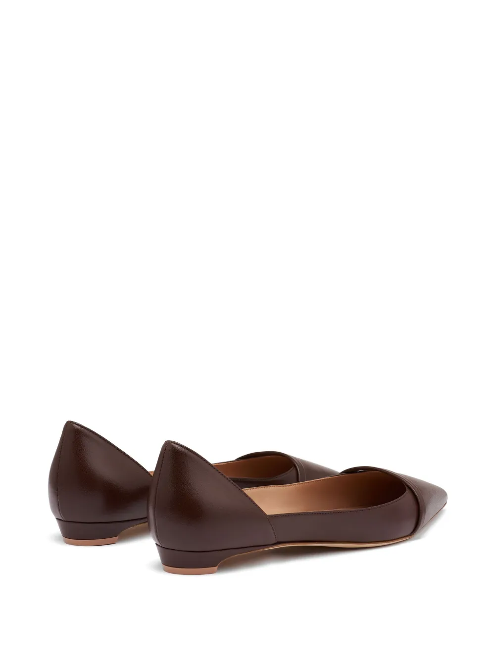 Malone Souliers Crawford leather flat pumps Bruin
