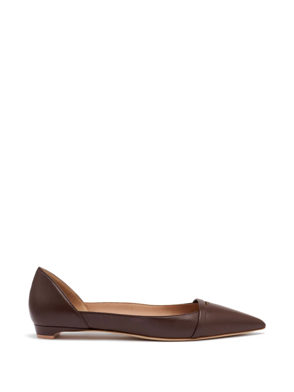 Malone Souliers Crawford leather flat pumps Bruin