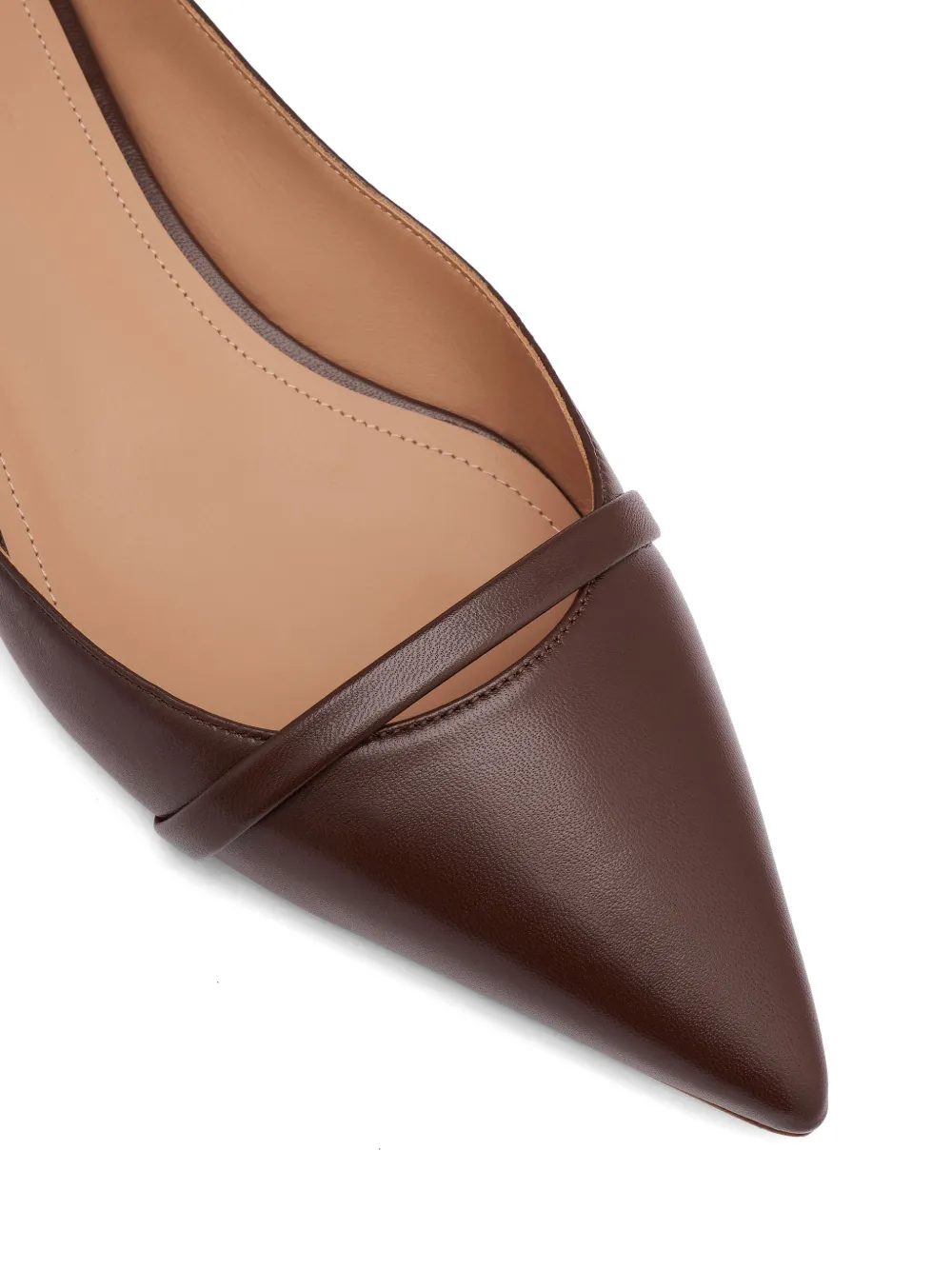 Malone Souliers Crawford leather flat pumps Bruin