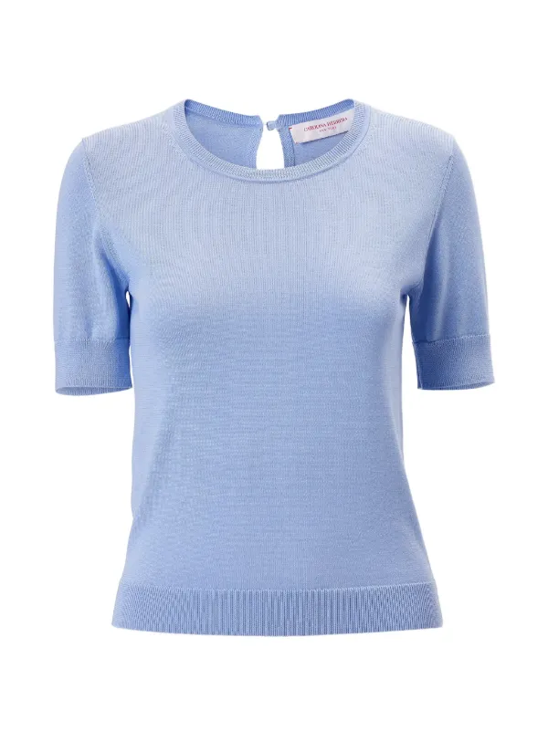 Carolina Herrera Crewneck Top in Blue