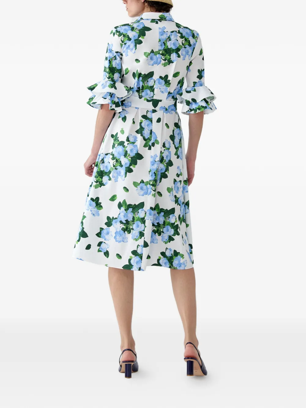 Carolina Herrera Blousejurk met print Wit