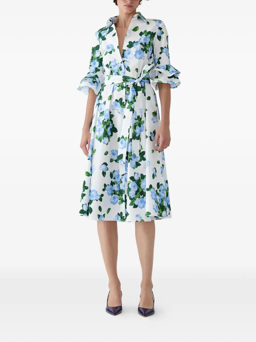 Carolina Herrera Blousejurk met print Wit