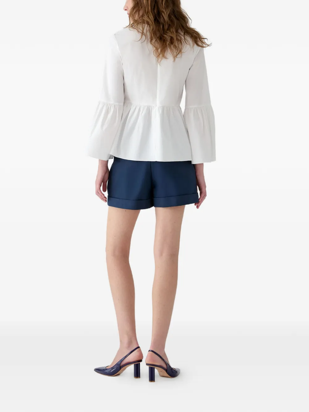Carolina Herrera Top met geborduurde bloemen Wit