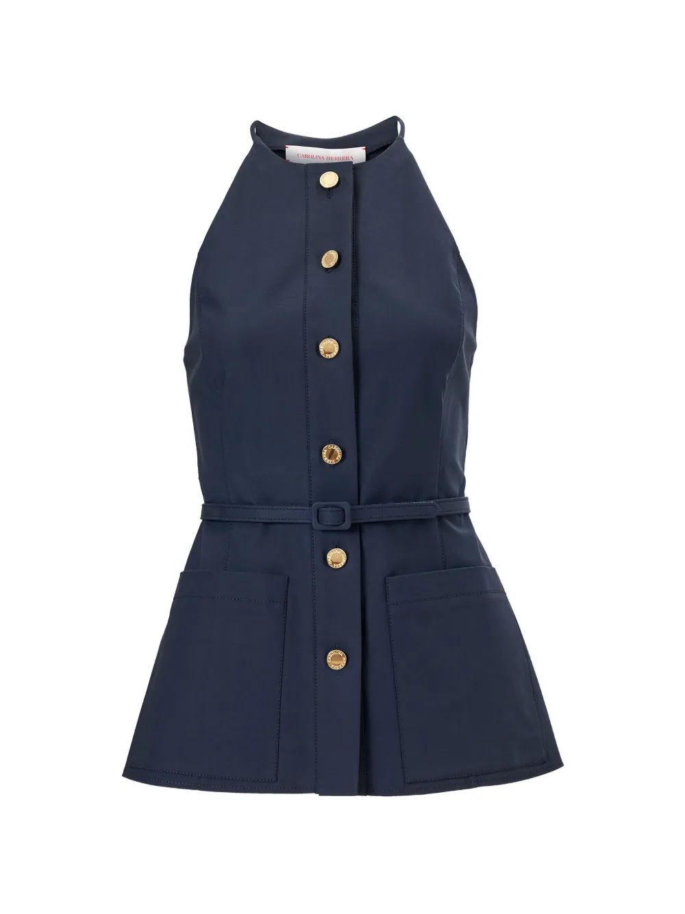 Carolina Herrera button-front top - Blu