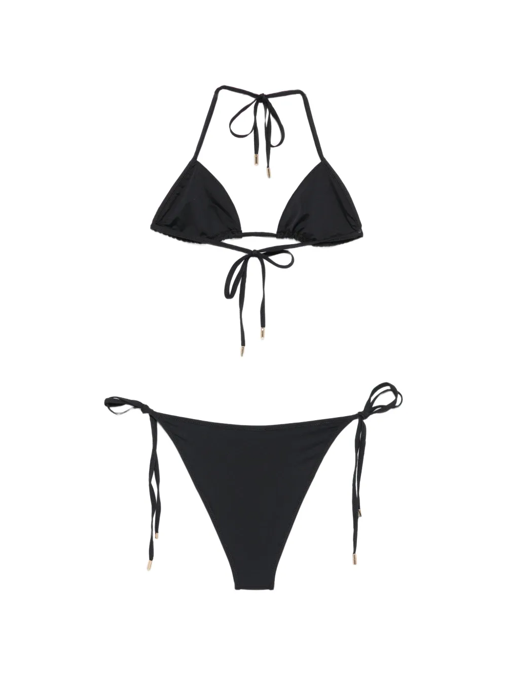 Marine Serre Triangel bikini met maanprint Zwart
