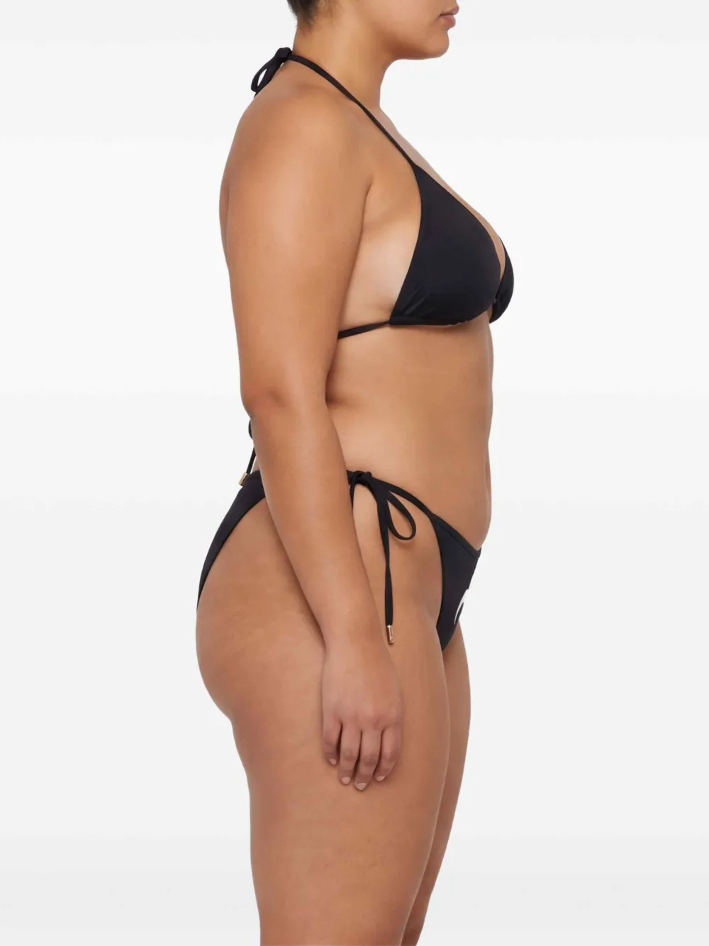 Marine Serre Triangel bikini met maanprint Zwart